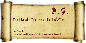Moltsán Felicián névjegykártya
